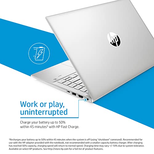 Image of HP Pavilion 14, AMD Ryzen 5 14 inch(35cm)Laptop (16GB /512GB SSD, NVIDIA GeForce MX450 2GB Graphics /FHD Anti-Glare Display /Backlit KB /B&O Audio /FP Reader /Win 11 ready /3D Metal Design /1.41 Kg, 14-ec0000AX)