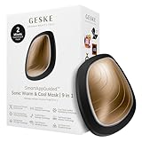 GESKE | SmartAppGuided&trade; Sonic Warm & Cool Mask | 9 in 1 | Masque facial Beauty LED | LED &agrave; spectre complet + th&eacute;rapie lumi&egrave;re rouge | Chaleur | Fra&icirc;cheur | Absorption accrue des soins | Masseur facial