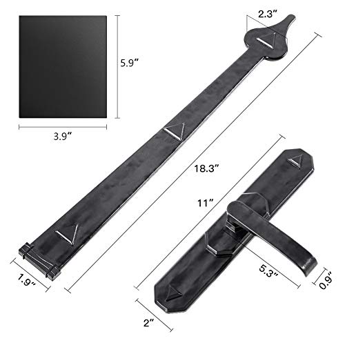 Garage Door Magnetic Decorative Hardware 32pcs Door Faux Magnetic Windows and and 6 pcs Hinges Handles Installation for Metal Car Garage Door Accent Kit - Thumbnail 7