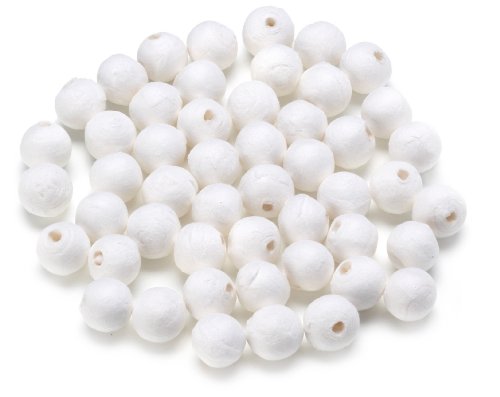 Boule de Ouate, 10mm, Blanc, Lot de 50 Cover
