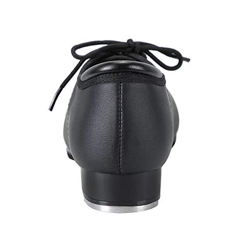 Linodes Pu Leather Lace Up Tap Shoe Dance Shoes For Women And Men's Dance Shoes-Black-5.5M #TOP4