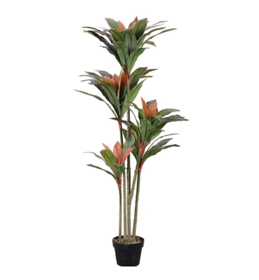 CVdrtyED Artificial Tree Plant Artificial Tree Brazilwood Simulation Plant Potted Living Room Large Fake Nordic Landscape Decoration Decor(145CM)