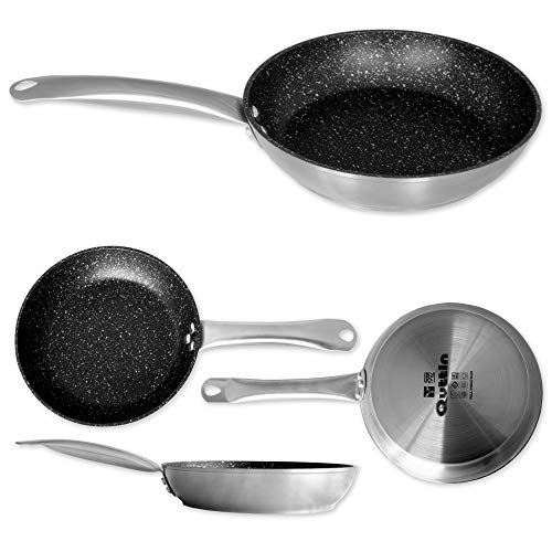 Quttin - Sartén Antiadherente de inducción Platinum con Mango Metalico. Para todo tipo de...