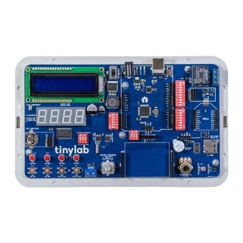 TinyLab Starter Kit Works with Arduino and 20 Modules. Coding Learning Guide, Electronics Kit for Beginners, Single Board Computer for Makers