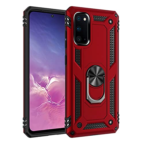 Galaxy S10e Case,Military Grade 16ft. Drop Tested Cover with Magnetic Ring Kickstand Compatible with Car Mount, Protective Phone Case for Samsung Galaxy S10e Red