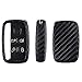 ROYALFOX(TM 5 buttons silicone carbon fiber smart remote Key Fob case Cover For Land Rover Defender Discovery Sport LR2 LR3 LR4 Range Rover Sport EVOQUE and Jaguar XF XJ XJL XE F-PACE (carbon fiber)