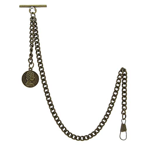 Albert Chain Pocket Watch Chains for Men Antique Brass Color