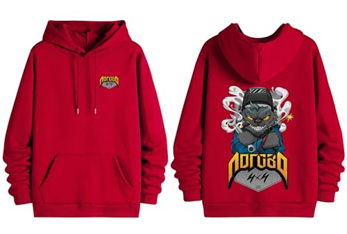 Image of Dagcros Hoodies Fleece Lined Casual Sweatshirts Athletic Printed Workout Pullover with Kangaroo Pocket for Men's