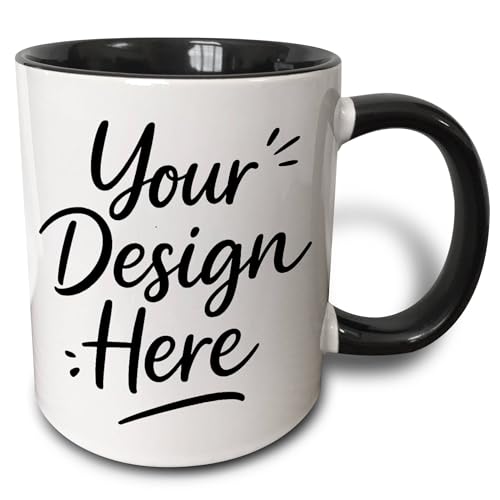 Taza cerámica dos tonos 11 oz personalizada negra y blanca miniatura 1