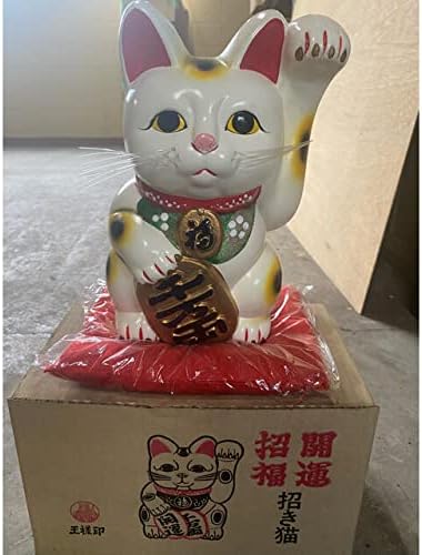 VIP価格☆【ノーブランド品】招き猫6号 右手 白小判猫