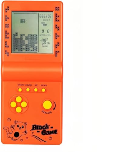 Console de Jeu Tetris Classique, Console Portable rétro avec Plus de 20 Jeux intégrés, écran 3,5 Pouces - Orange