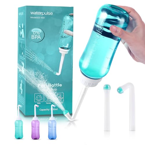 Portable Bidet Intimdusche Wochenbett Frau - Po Dusche Podusche mit Taste Popodusche mit Doppeldüse Toilette Wasserdichtes 500MLGrün