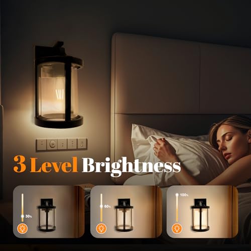 Image of Battery Operated Wall Sconces for Bathroom Modern Vanity Light Fixtures Rechargeable Wall Lights with Glass Shade for Mirror Bedroom Living Room Hallway