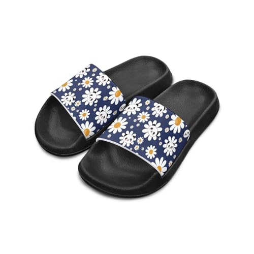Unisex-Child Slides Non-slip Sandals Comfortable Shower Shoes with Arch Support Summer Cloud Slides Slippers