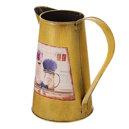 Vase rétro en fer forgé jaune Beaupretty pour fleurs séchées - 2