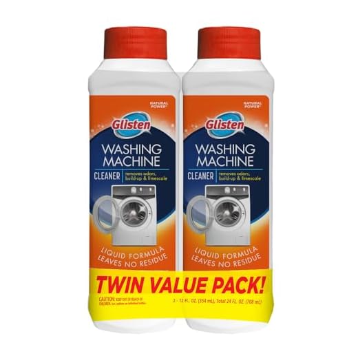 Glisten Washer Magic Machine Cleaner, Remove Odors and Buildup, Cleans Front Load & Top Load Washers, Safer Choice Winner, Pack of 2, 24 Ounce