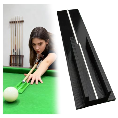 QZAVIRE Billiards Stroke Trainer - Aiming Practice Cue Straight Exerciser for Stance Eye Line Stroke Correction, Durable Resin Pool Training Aid Compatible with Pool Snooker etc. (Black)