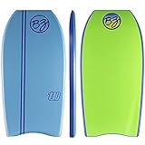 BZ T-10 Progressive Series Bodyboard 42 Inch (Blue) Crescent Tail, PE Core, HDPE Slick, 8LB Green Cell Deck, Crescent Tail, Men, Women, Bodyboards Surfing Waves Ocean Summer Fun Beach Water