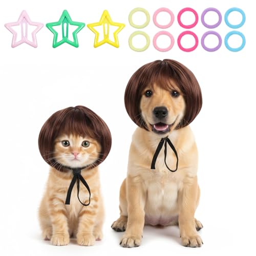 Nogeqi Dog Wig for Small Medium Large Dogs