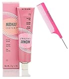 MIDWAY COUTURE by WeIIa Demi-Plus Haircolor Dye, Mid Way Demi Permanent Hair Color (w/SIeekshop Argan-Oil Infused PINK Rat Tail Steel Pin Comb) (2/3N Dark Brown)