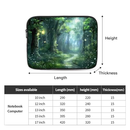 Forest Glowing Creature Laptop Sleeve Case 17 Inch Suitable For Notebook Computer Tablet Traveling Carrying Simple Case4