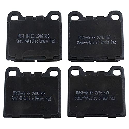 Image of TRQ Rear Brake Pad and Rotor Set Semi Metallic Compatible with 1994-1997 Volvo 850 1998-2004 C70 1998-2000 S70 1998-2000 V70