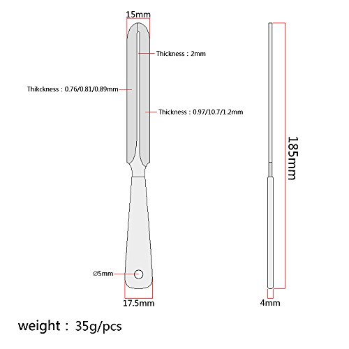KKmoon 3 pcs Aço Guitarra Fret Porca File Key Chain com Pingente de Prego Extrator para Baixo Guitar