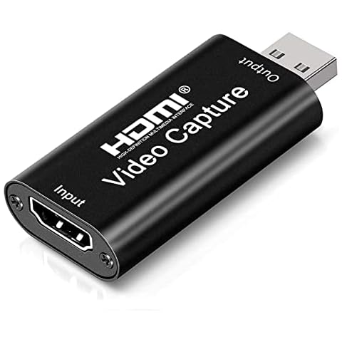 Videoaufnahmekarte Capture Card hdmi USB Adapter, 4K hdmi Capture Card hdmi Video Capture USB2.0 1080P für Gaming, Streaming TV, Rekorder Live-Streaming Video für Windows Mac OS Cover