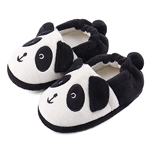 LACOFIA Pantofole Invernali da Bambino Ciabatte Animali Peluche per Bambini Scarpe da casa Calde Antiscivolo Bimbo Panda 24/25