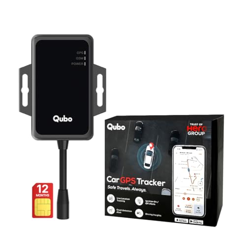 Qubo Wired Car GPS Tracker from Hero Group (Pre-Recharged SIM & 1 Year App) | Remote Engine Cut-Off...