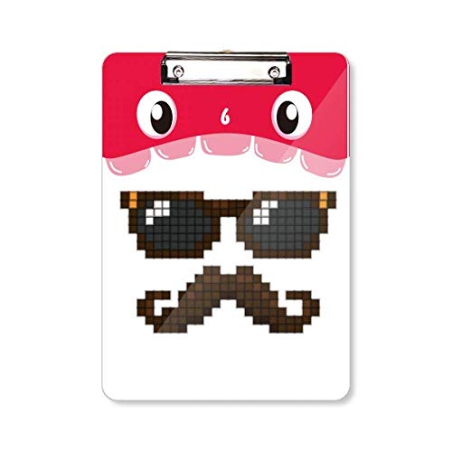 Porte-bloc A4 à motif pixel barbe original et ultra robuste