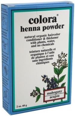 Colora Henna Powder Hair Color Mahogany 2 Ounce (59ml) (2 Pack)