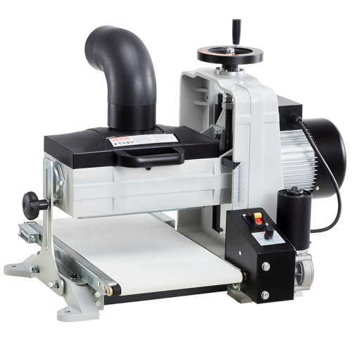 VEVOR 10 Benchtop Drum Sander 1HP 1725RPM Dual Motor Drum Sander for Woodworking - Variable Speed Conveyor Belt & 4 Dust Collection Port for Cabinet Making & Furniture Finishing