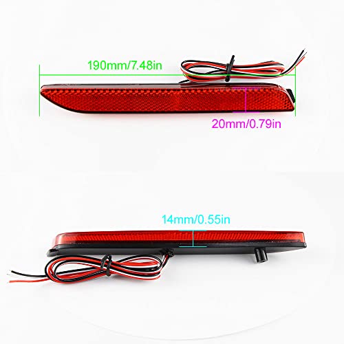 2 Peças Led Luz Reflectora De Pára Choques Traseiro Luz De Travagem à Cauda Para Toyota EZ 2011-2015