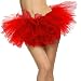 Women's Adult 5 Layered Tulle Mini Tutu Skirt, Red
