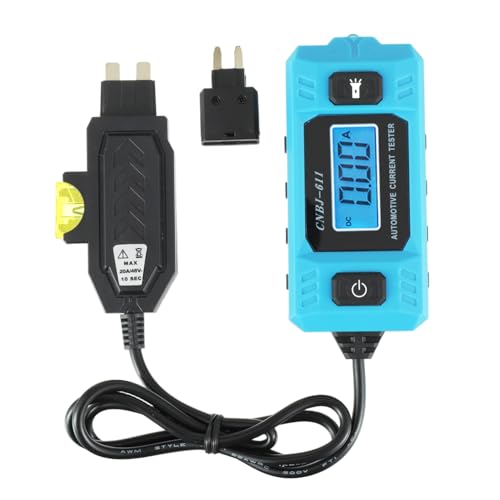 HUAREW Automotive Circuit Fault Probe Tester 20A 48V Car Relay Fuse Blade Test Inline Current Monitor with Overcurrent Detection