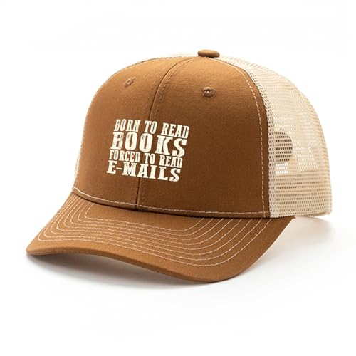Bookish Borns to Read Books Forced to Read Emails Reading Premiums Mesh Ball Hat Women Unisex Girls Trucker Caps2