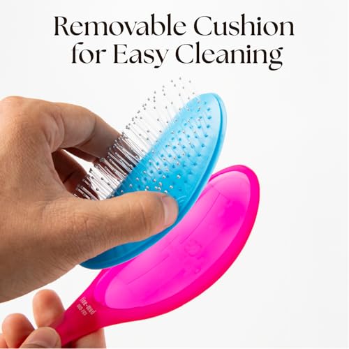 Olivia Garden OG Brush Styler, To Smooth and add Shine, All hair Types, removable cushion for easy cleaning, scalp hugging for scalp massage, gentle, for women, men, and children