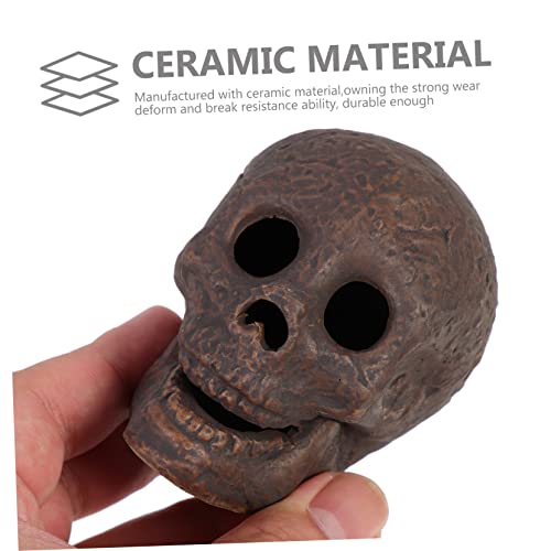 WOONEKY 3 Stks Vuurplaats Schedel Desktop Decor Woonaccessoires Ornament Schedel Logs Voor Vuurplaats Vuurvaste Schedel… - Image 4