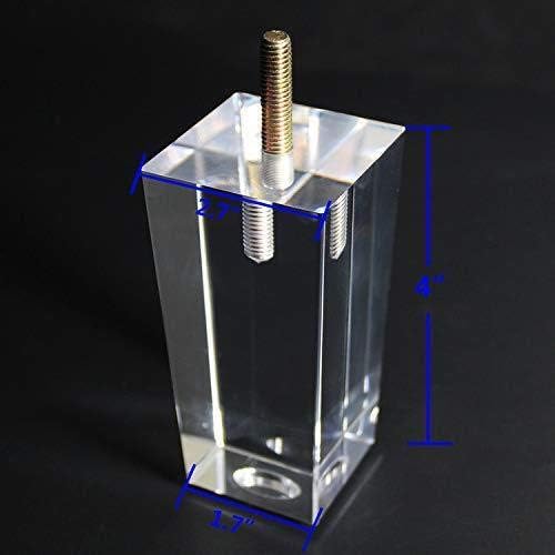 4 inch Clear Furniture Legs 1 Piece