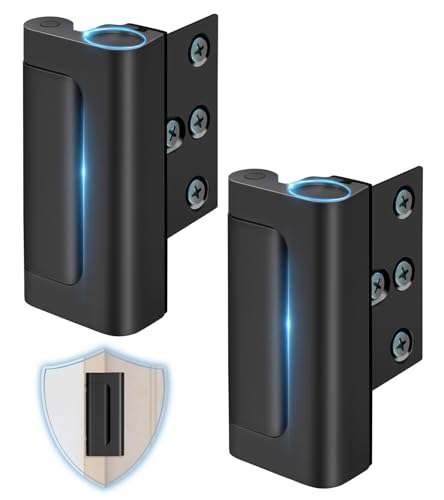 Door Reinforcement Lock for Front Door Child Proof Top of Door Safety Latch Extra Flip Door Lock Withstand 800 Lbs High Home Security Night Guardian for Inward Swinging Doors Kids Safety Stop Entry