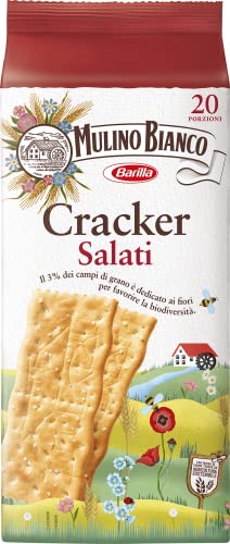 Mulino Bianco Cracker Salati con Lievitazione Naturale, Snack Salato per la Merenda, Senza Olio di Palma, 500 g