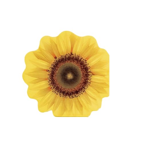 Summer Sunflower Paper Napkins Disposable Decorative Floral Dinner/Lunch Napkins for Party Table Home Decor. 48PCS 2-Ply Folded 6 x 6 In.