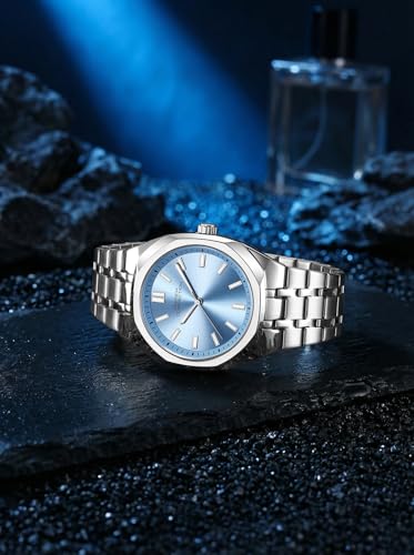 Image of French Connection Lumiere | Analog Display | Blue Dial | Silver Stainless Steel Strap | Watch for Men - FCU16USM
