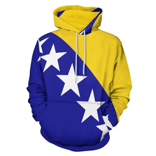 Sweat à capuche homme Bosnie-Herzégovine imprimé 3D vêtement streetwear unisexe adulte
