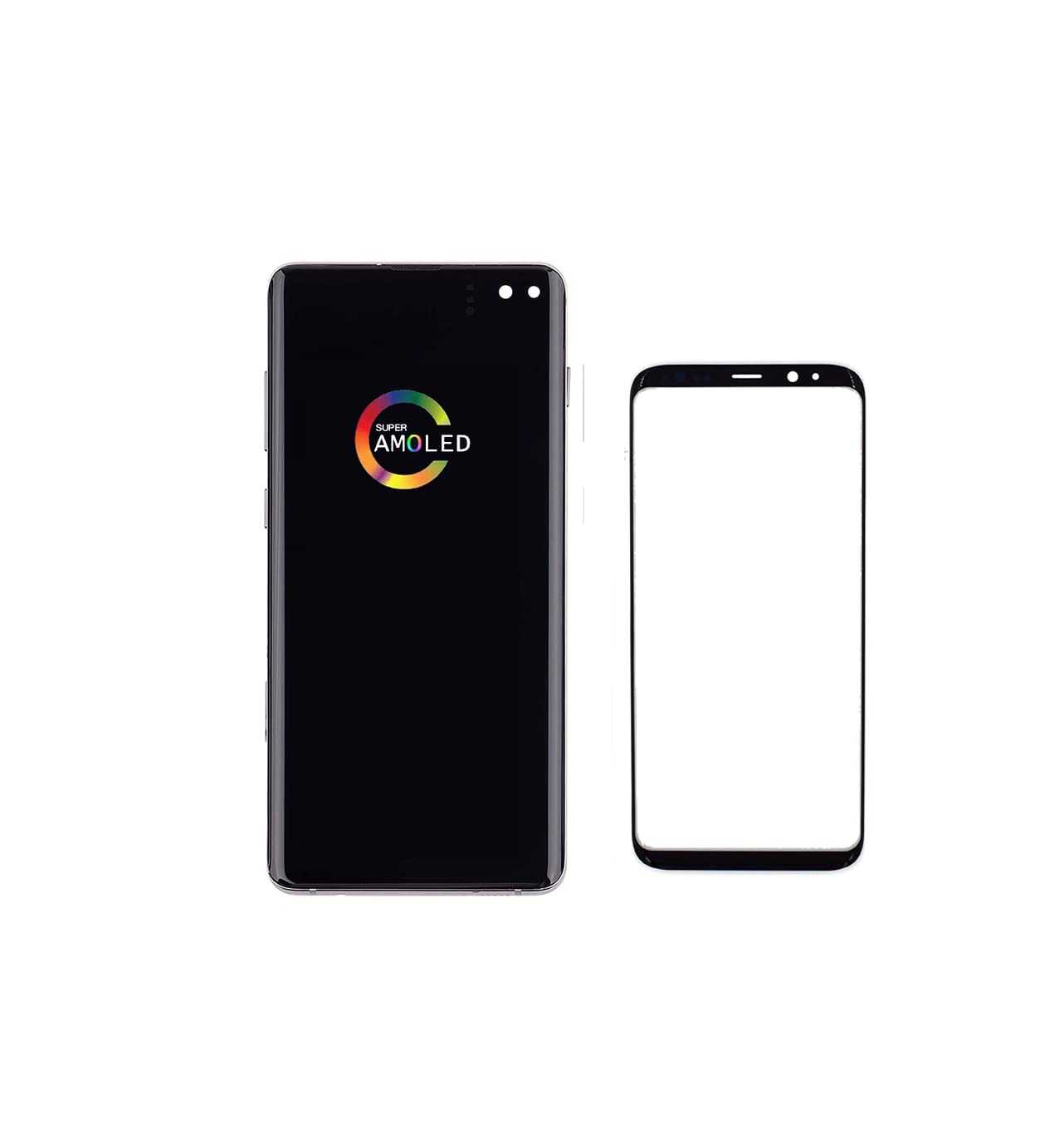 AMOLED voor S10 Plus, OLED LCD-scherm Touchscreen S10 Digitizer Assembly Vervanging voor S10 Plus SM G975F G975U G975W G975A, 6,4 Inch (SILVER AMOLED voor S10 Plus, OLED LCD-scherm Touchscreen S10 Digitizer Assembly Vervanging voor S10 Plus SM G975F G975U G975W G975A, 6,4 Inch (SILVER