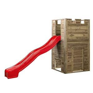 SwingKing Speeltoren Lancelot – glijbaan Rood