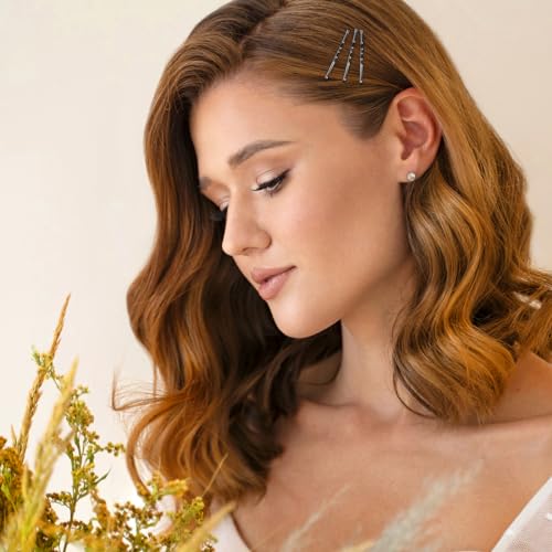 Amabro Mini grampos de cabelo, 50 peças, pequenos grampos de cabelo ondulados de 3 cm, grampos de ca
