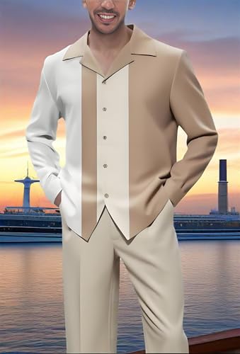 Men's Fashion 2 Piece Dress Shirts Suits Long Sleeve Big Men Leisure Sets Formal Pants Sets S-5XL4