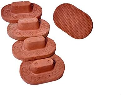 Vaghbhatt Terracotta Foot Scrubber Clay for Cracked Heels and Dead Skin for Men and Women Foot Scrubber (Pack of 5)